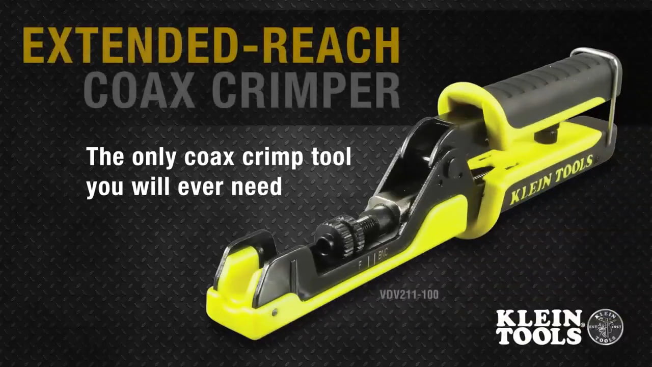 opplanet klein tools extended reach coax crimper video