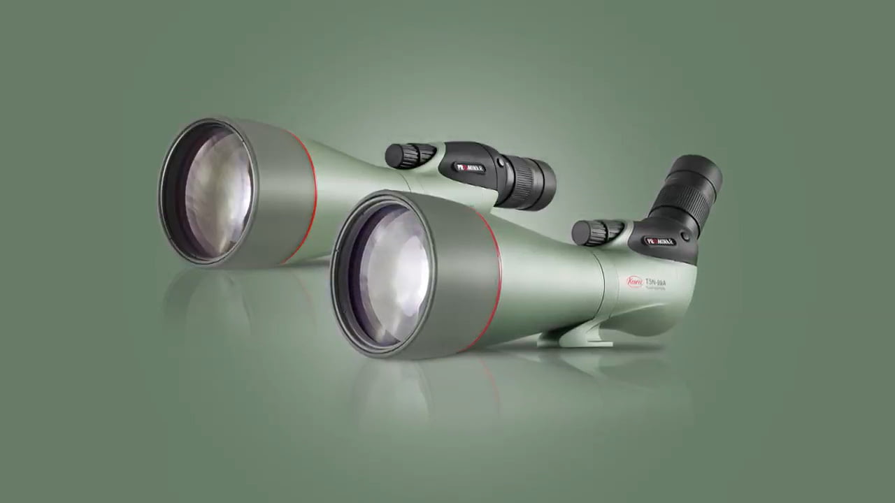 opplanet kowa tsn 99 prominar 99mm pure fluorite crystal spotting scopes video
